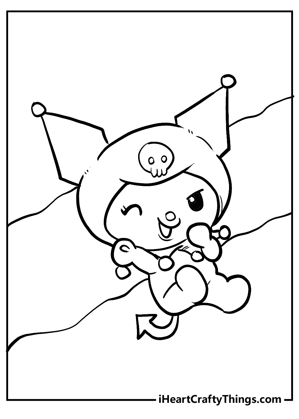 kuromi coloring printable for kids