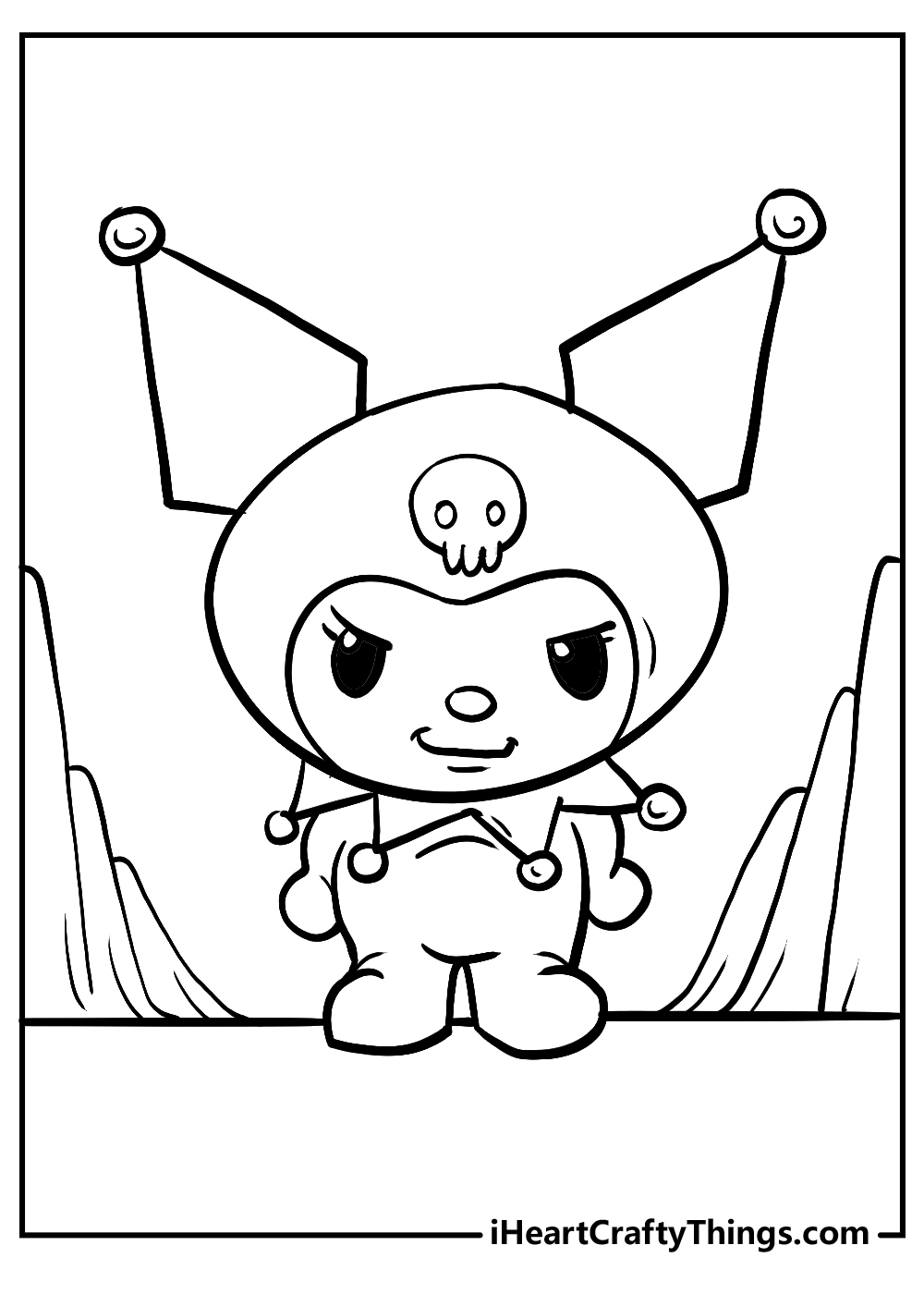kuromi coloring sheet free download