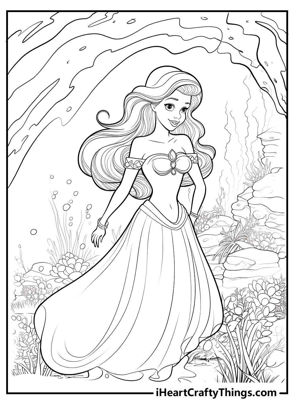 ariel coloring sheet free pdf