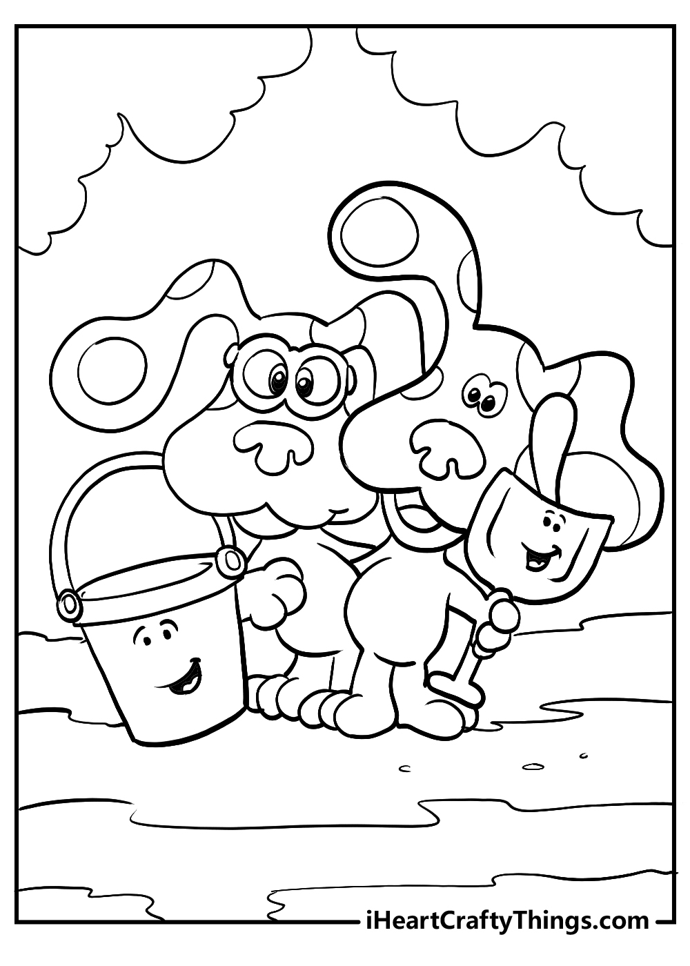cartoon blue's clues coloring printable