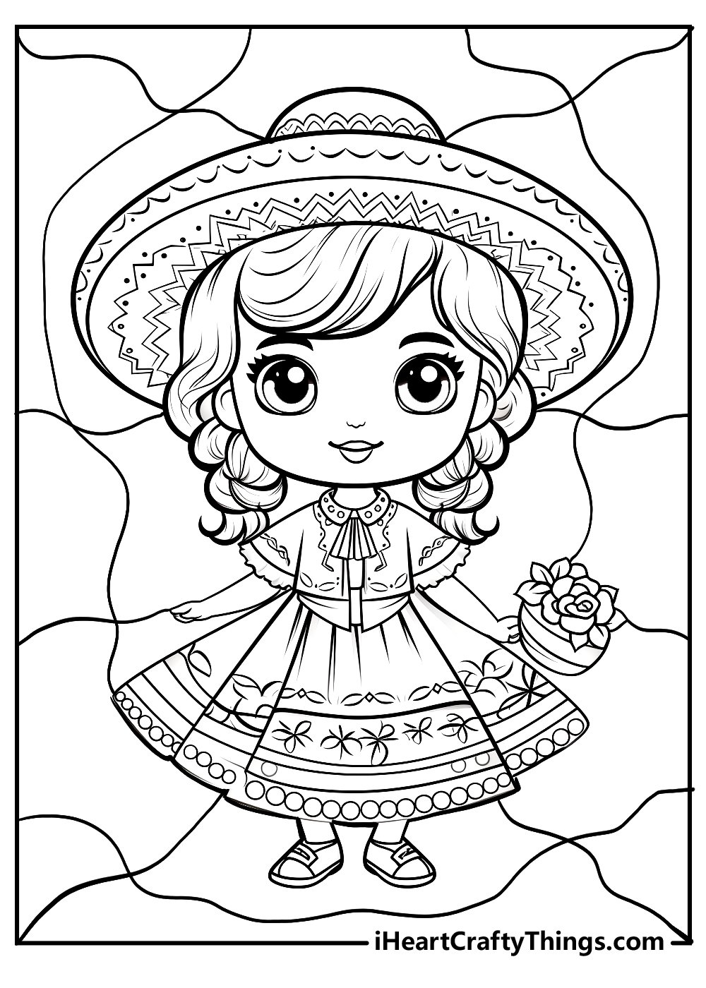 cinco de mayo girl coloring pages