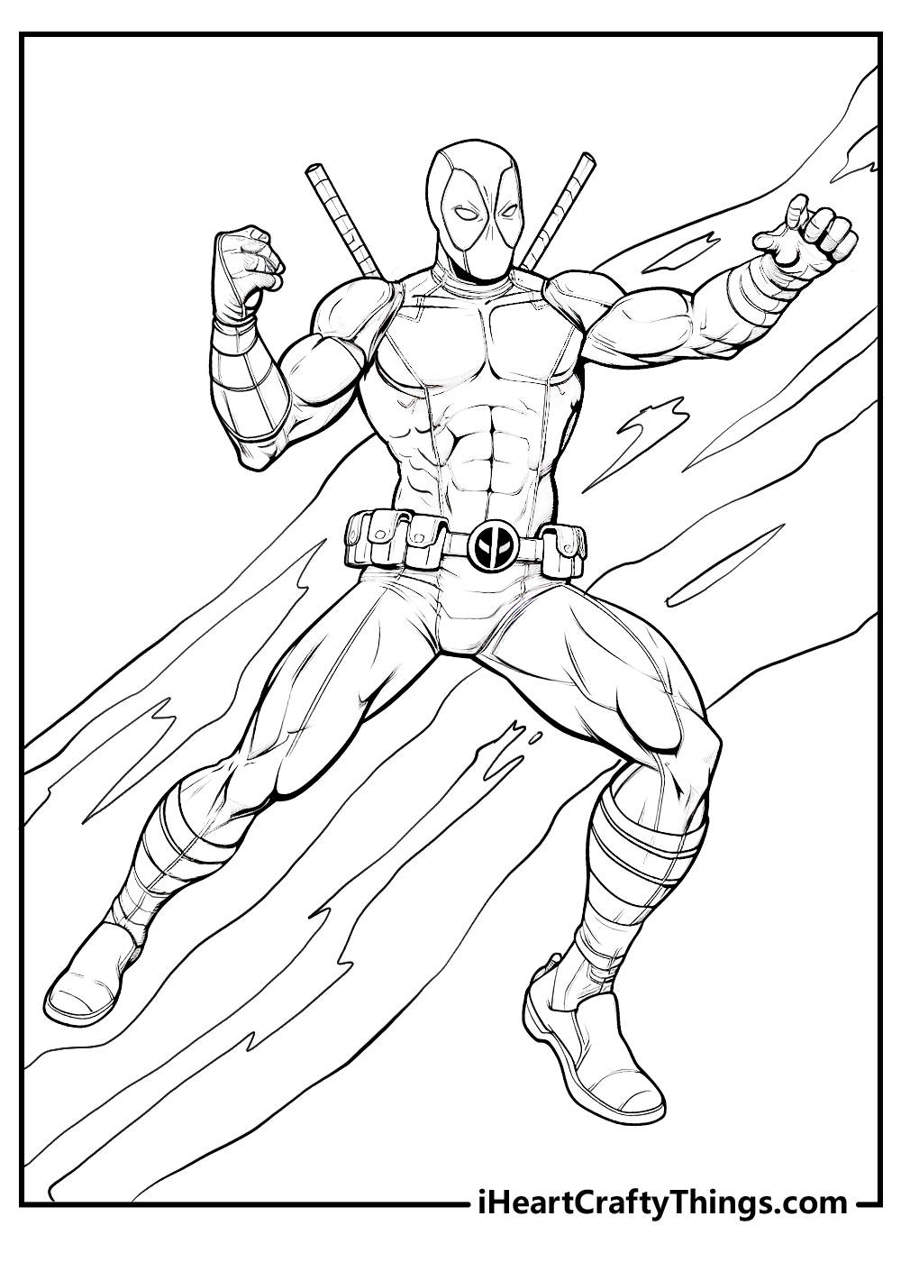 realistic deadpool coloring sheet