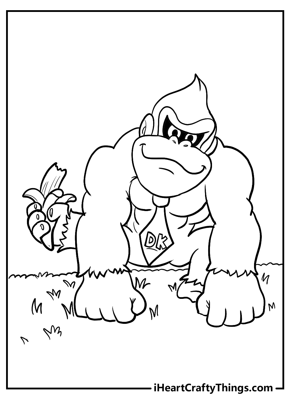 full size donkey kong coloring pages