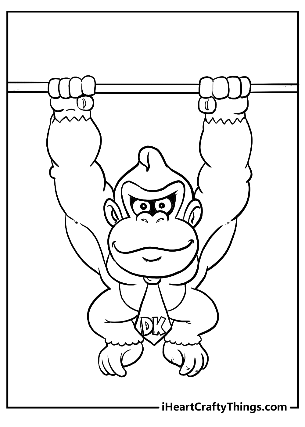 donkey kong coloring drawing