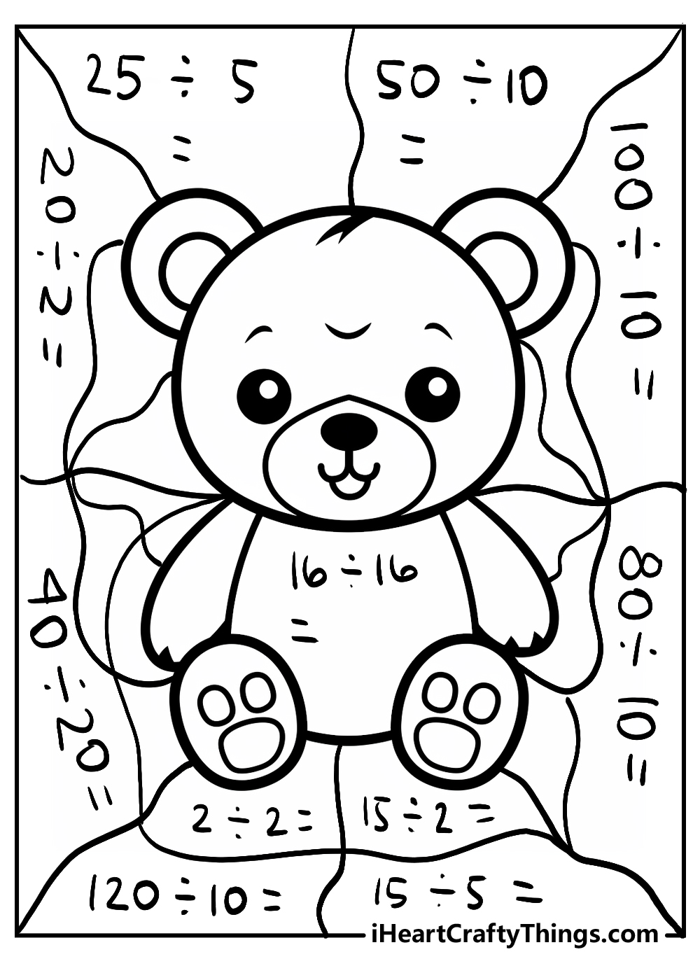 math division coloring pages