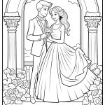 wedding couple coloring pages