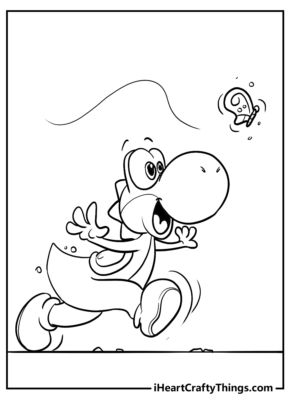 little yoshi coloring printable