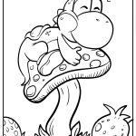 yoshi coloring sheet for preschoolers