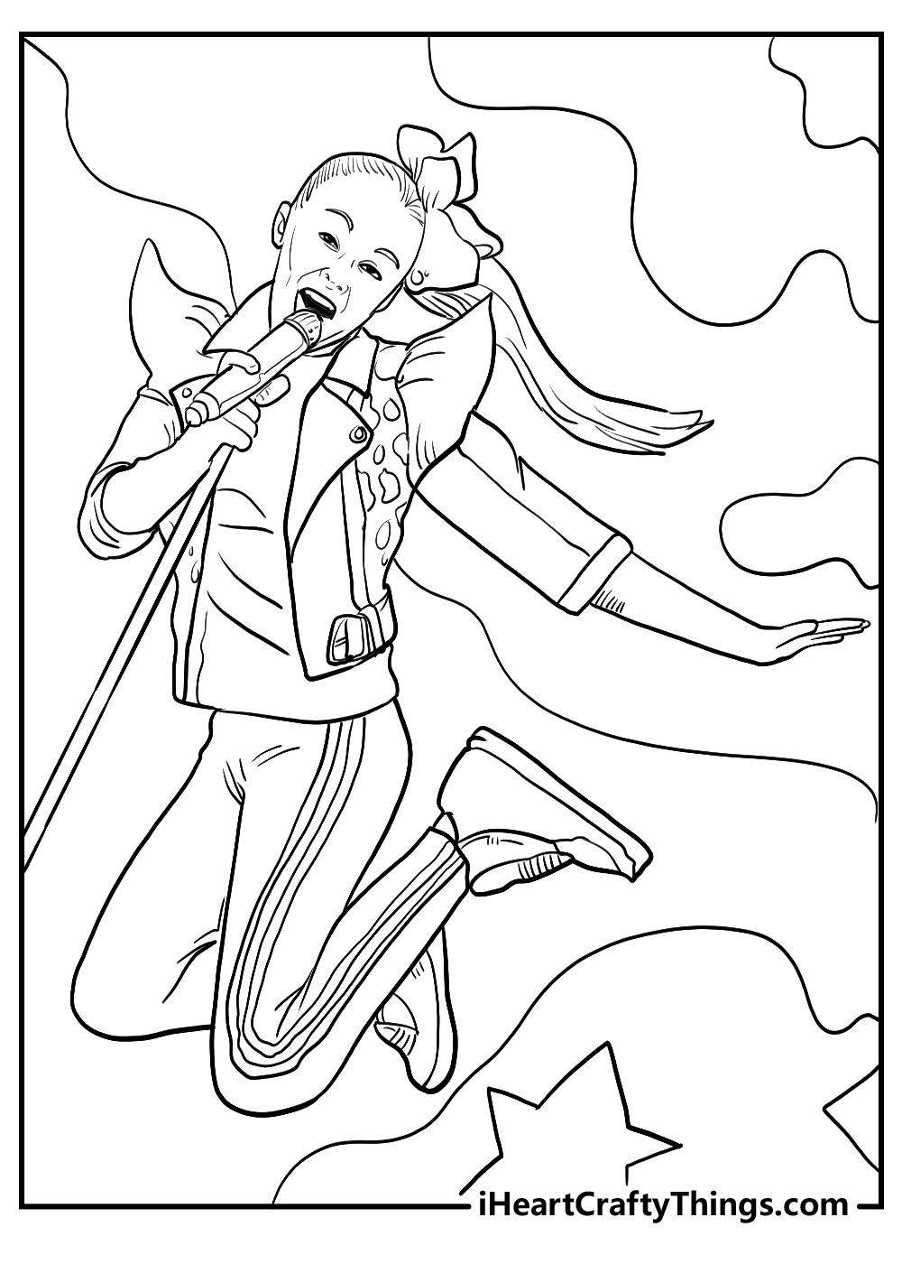 easy jojo siwa coloring sheet