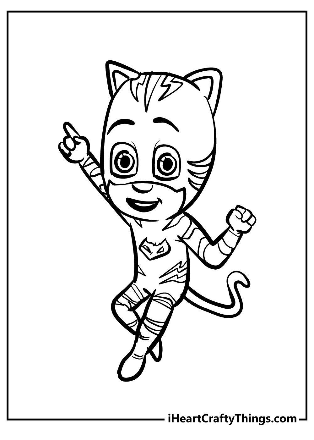 catboy pj masks coloring sheet for children
