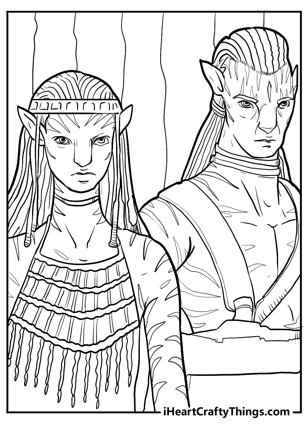 cartoon avatar coloring pages