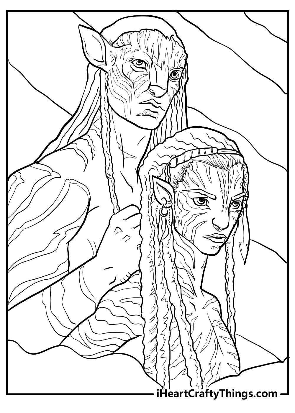 avatar drawing coloring printable