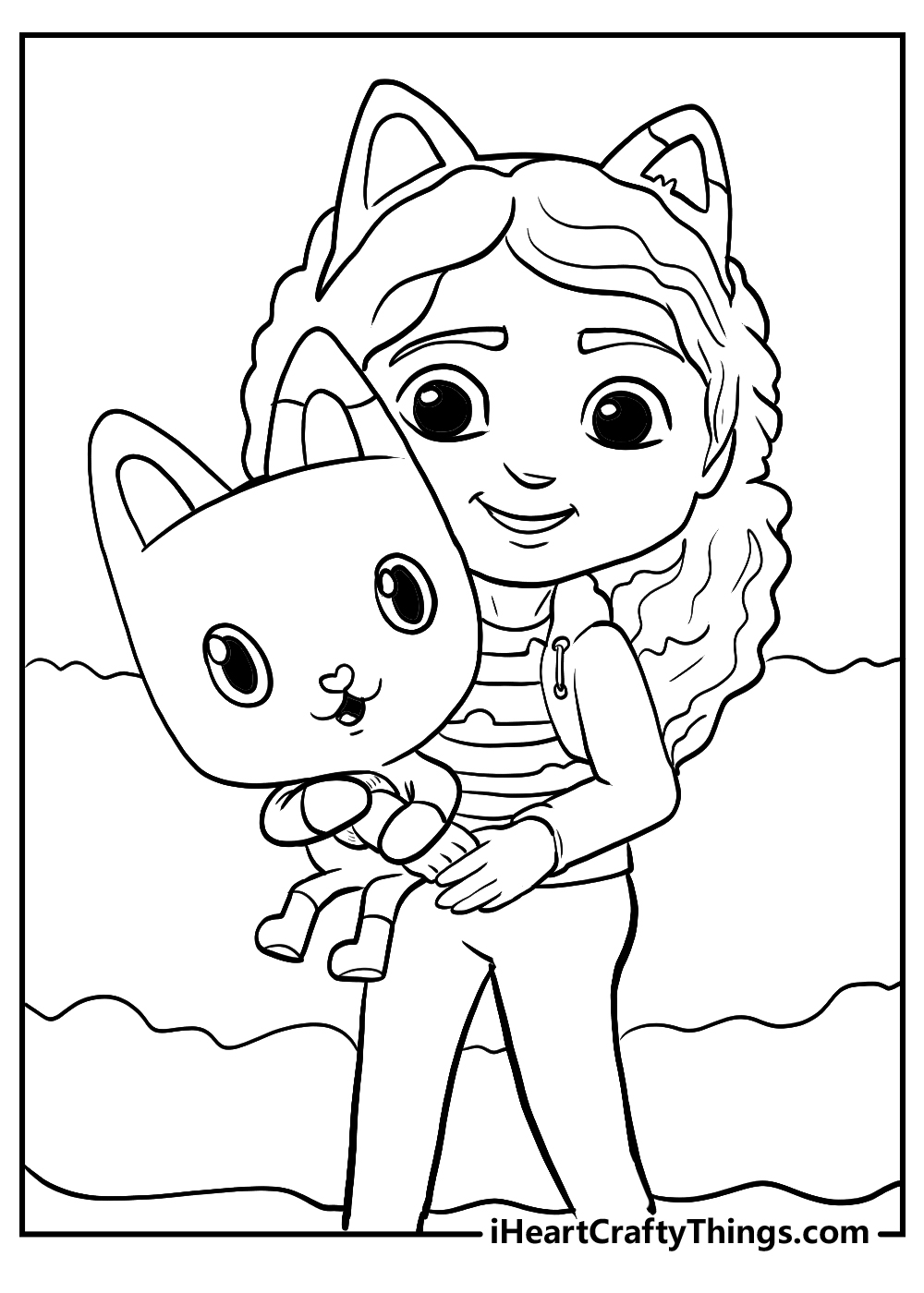 gabby's dollhouse drawing coloring 
