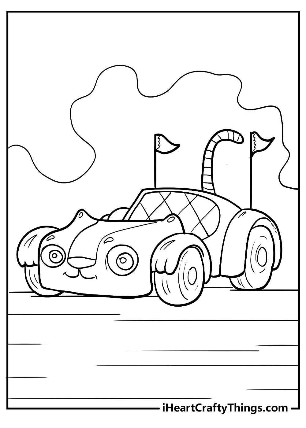 gabby's dollhouse car coloring printable