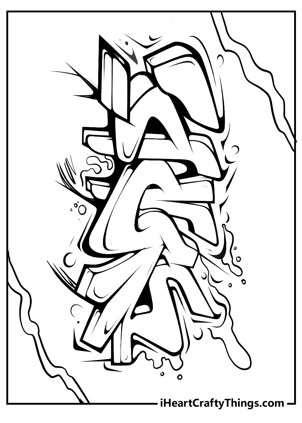 graffiti coloring sheet free download