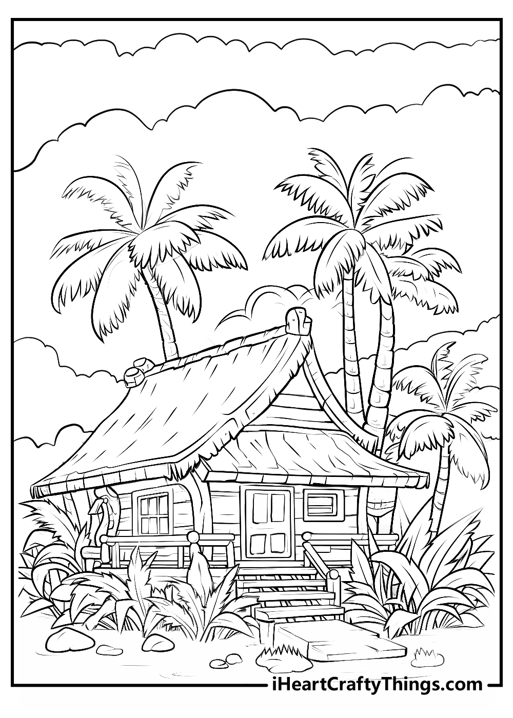 hawaii coloring printable for kindergarten