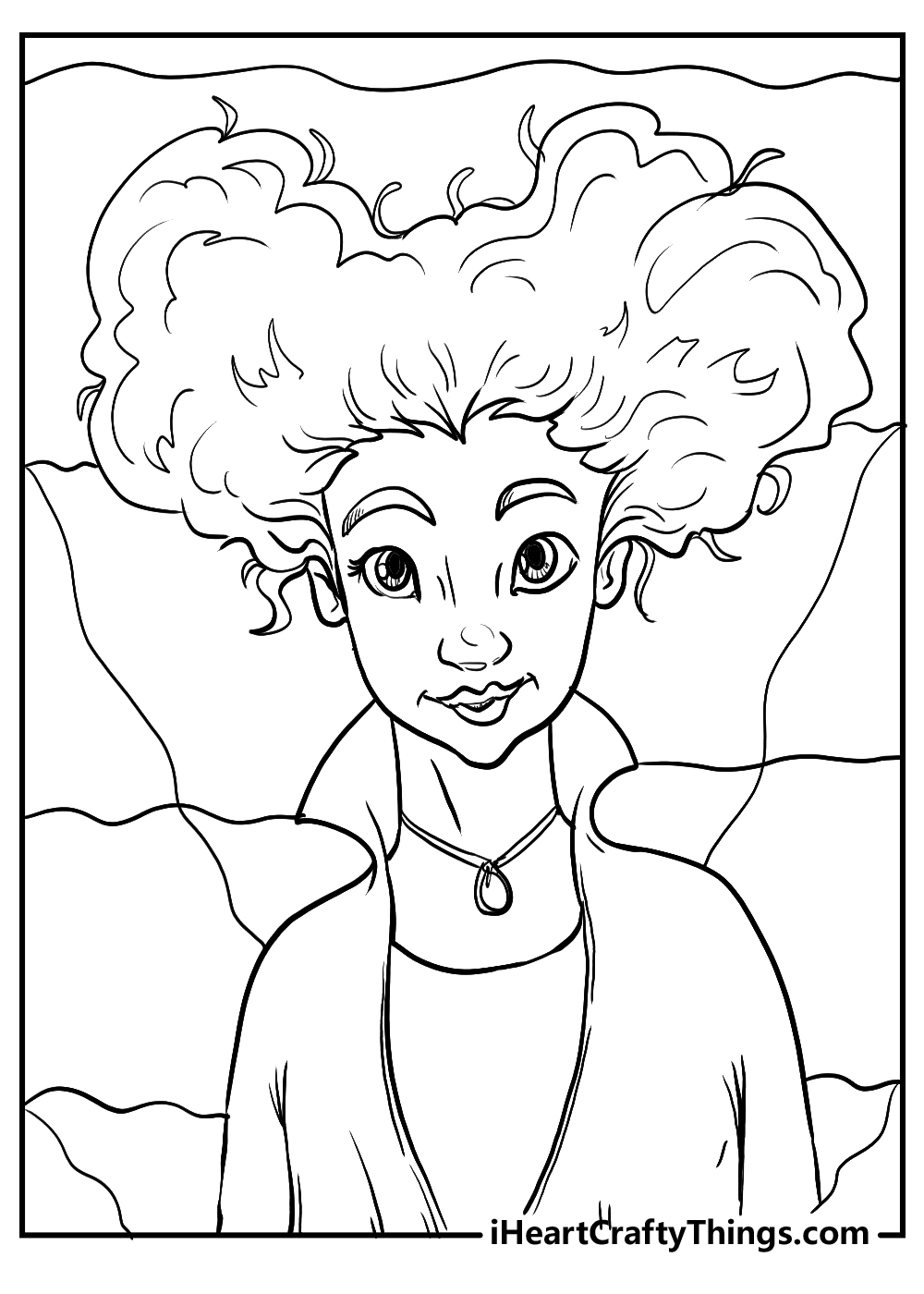 original hocus pocus drawing coloring sheet