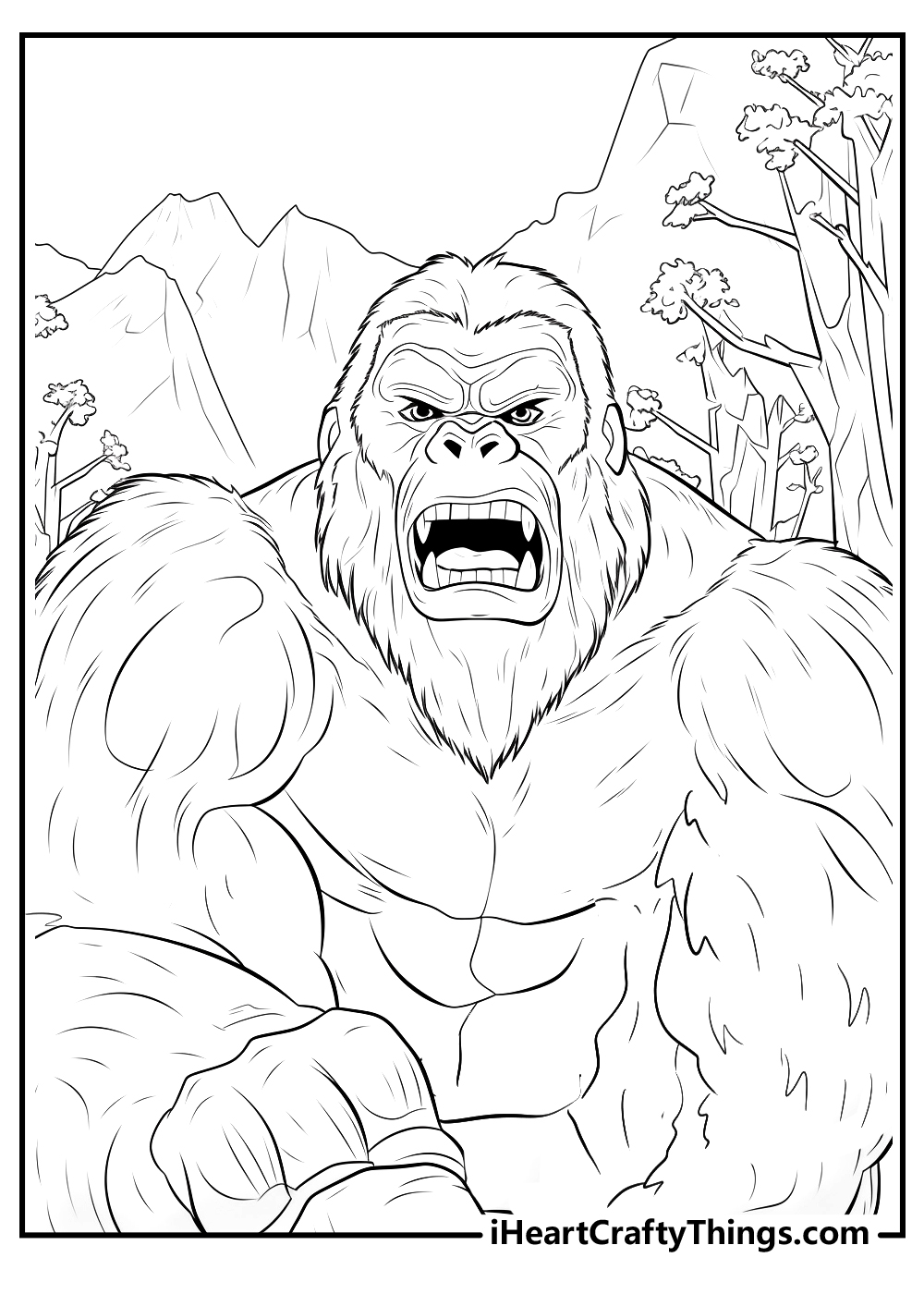 original king kong coloring sheet