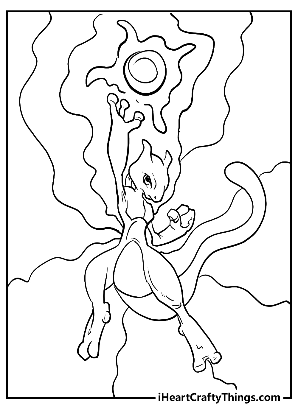 original pokemon mewtwo coloring printable
