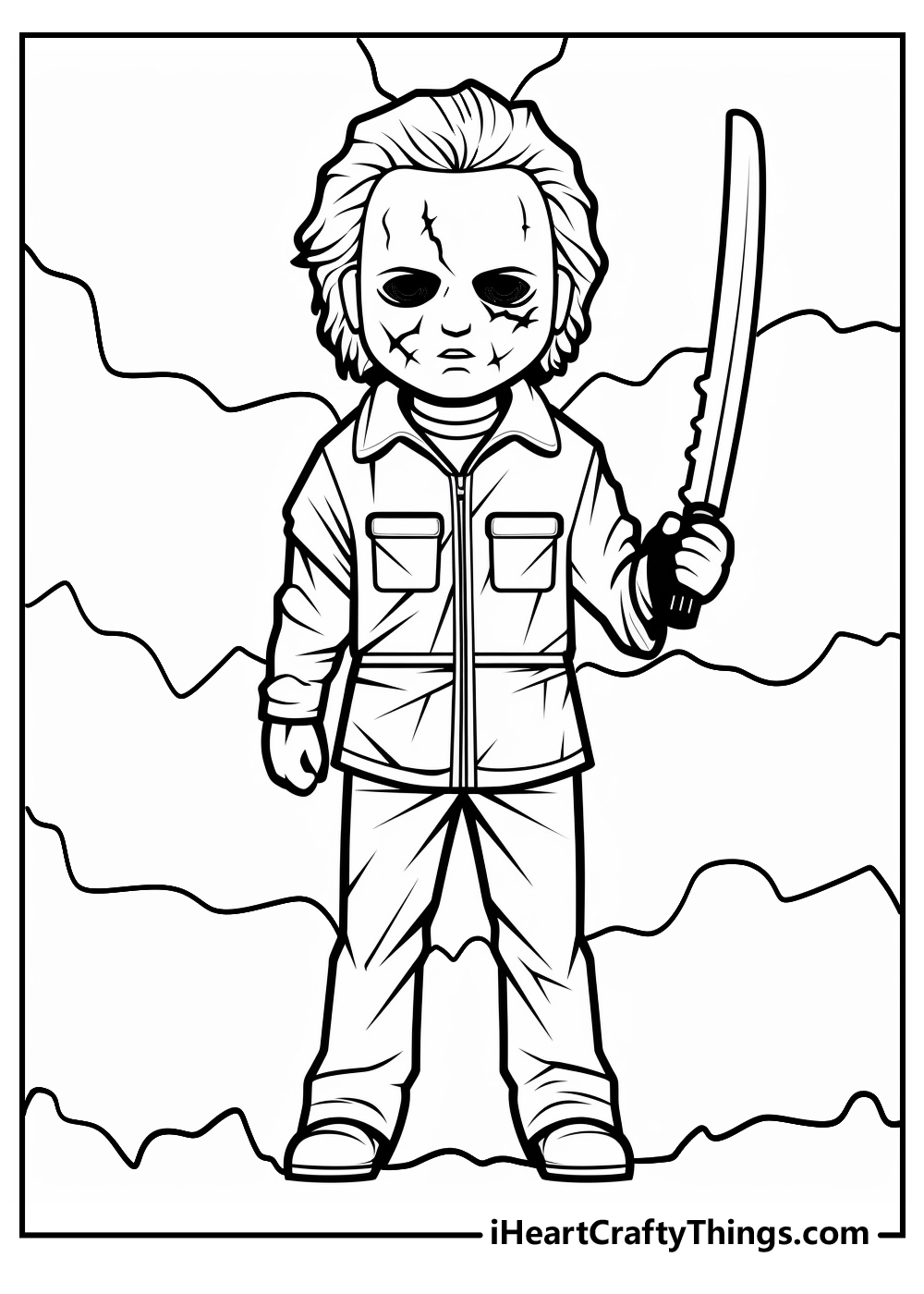 michael myers drawing coloring download