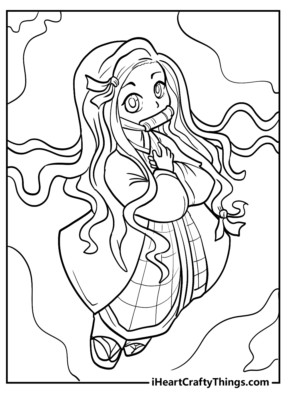 original nezuko coloring pages