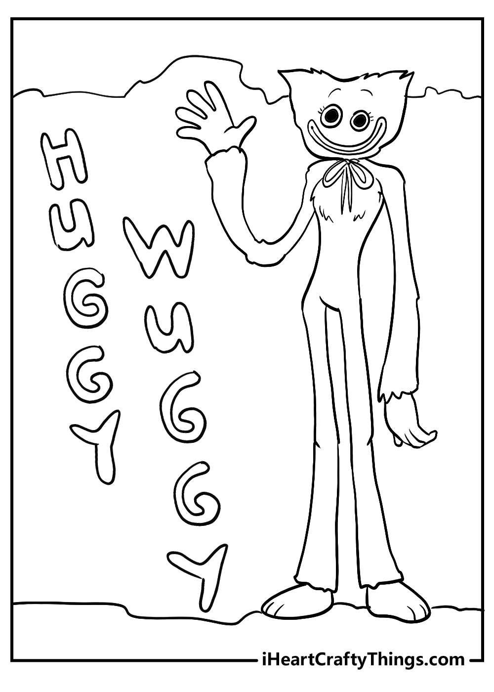 huggy wuggy coloring pages
