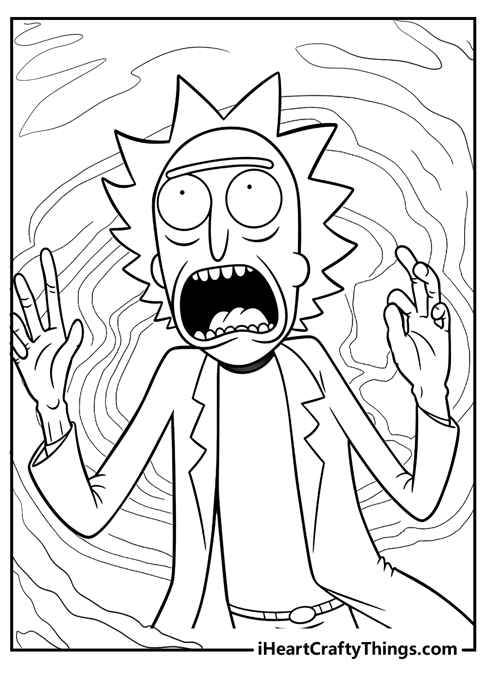 rick and morty coloring pages for kids
