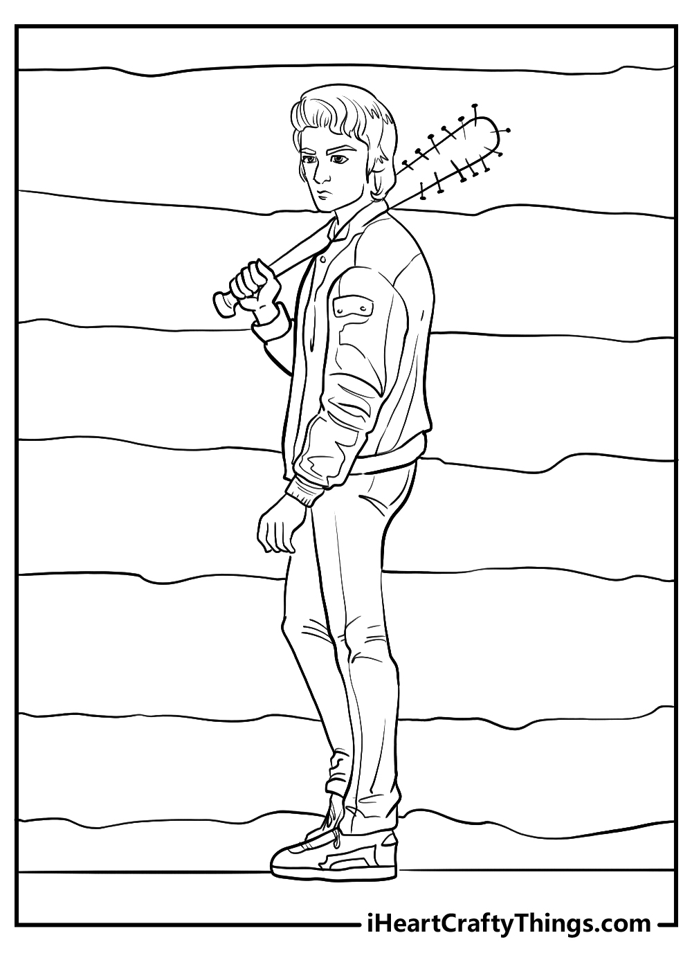 steve from stranger things coloring pages