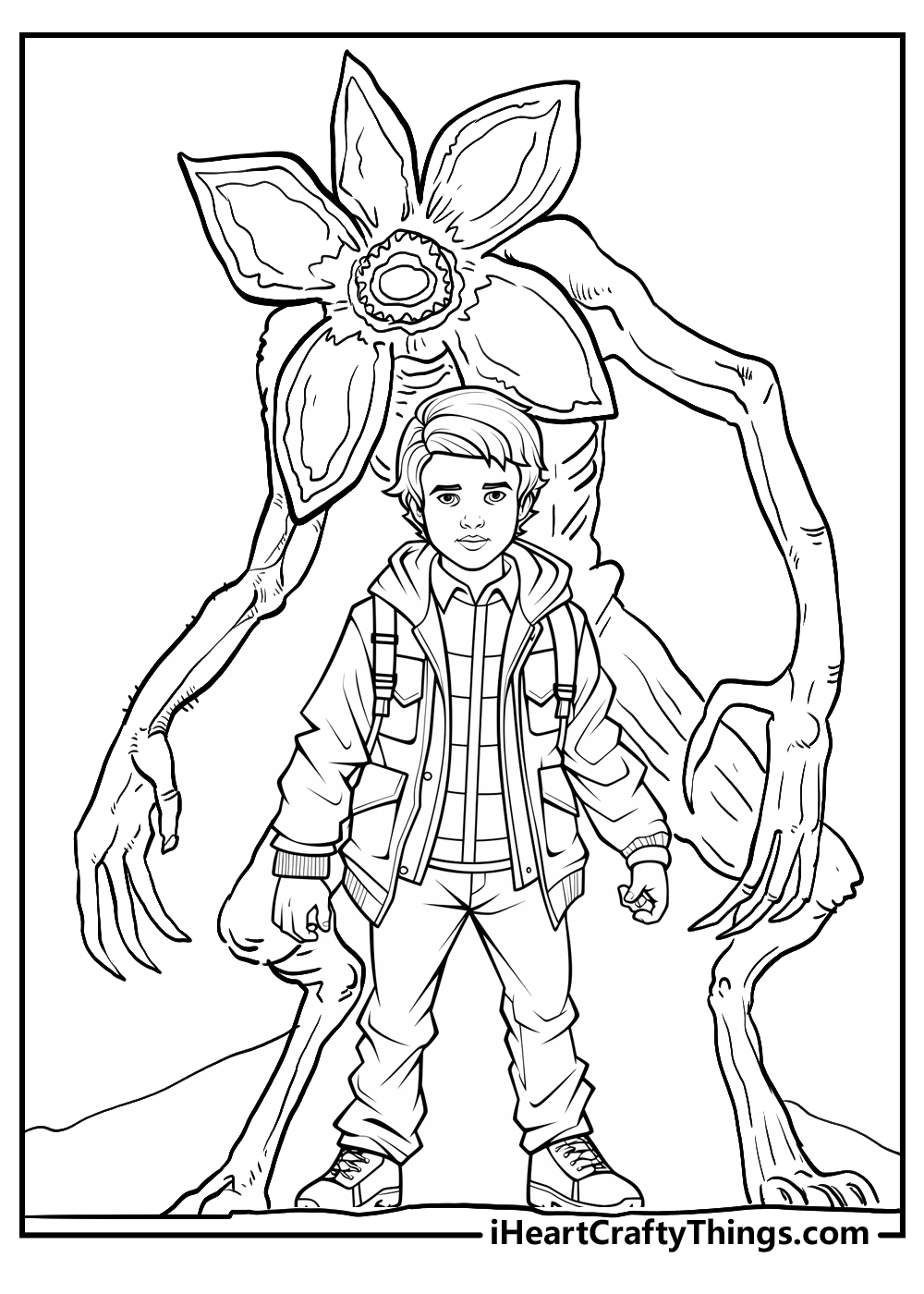stranger things coloring sheet free download