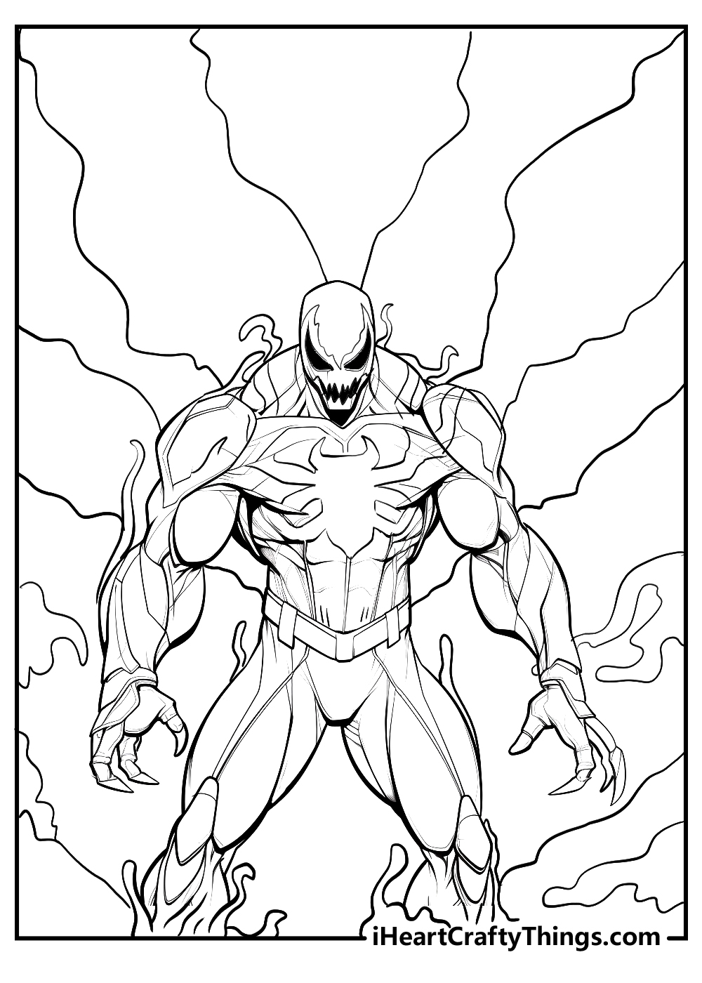 venom coloring sheet free download