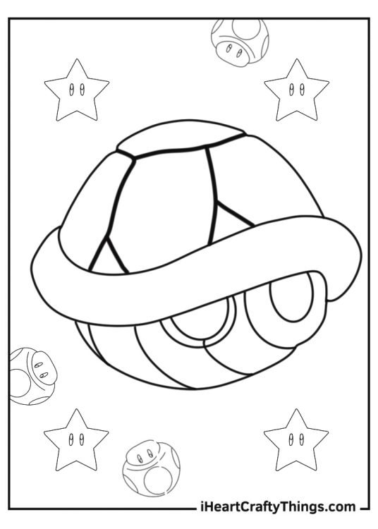 Red turtle shells from mario kart