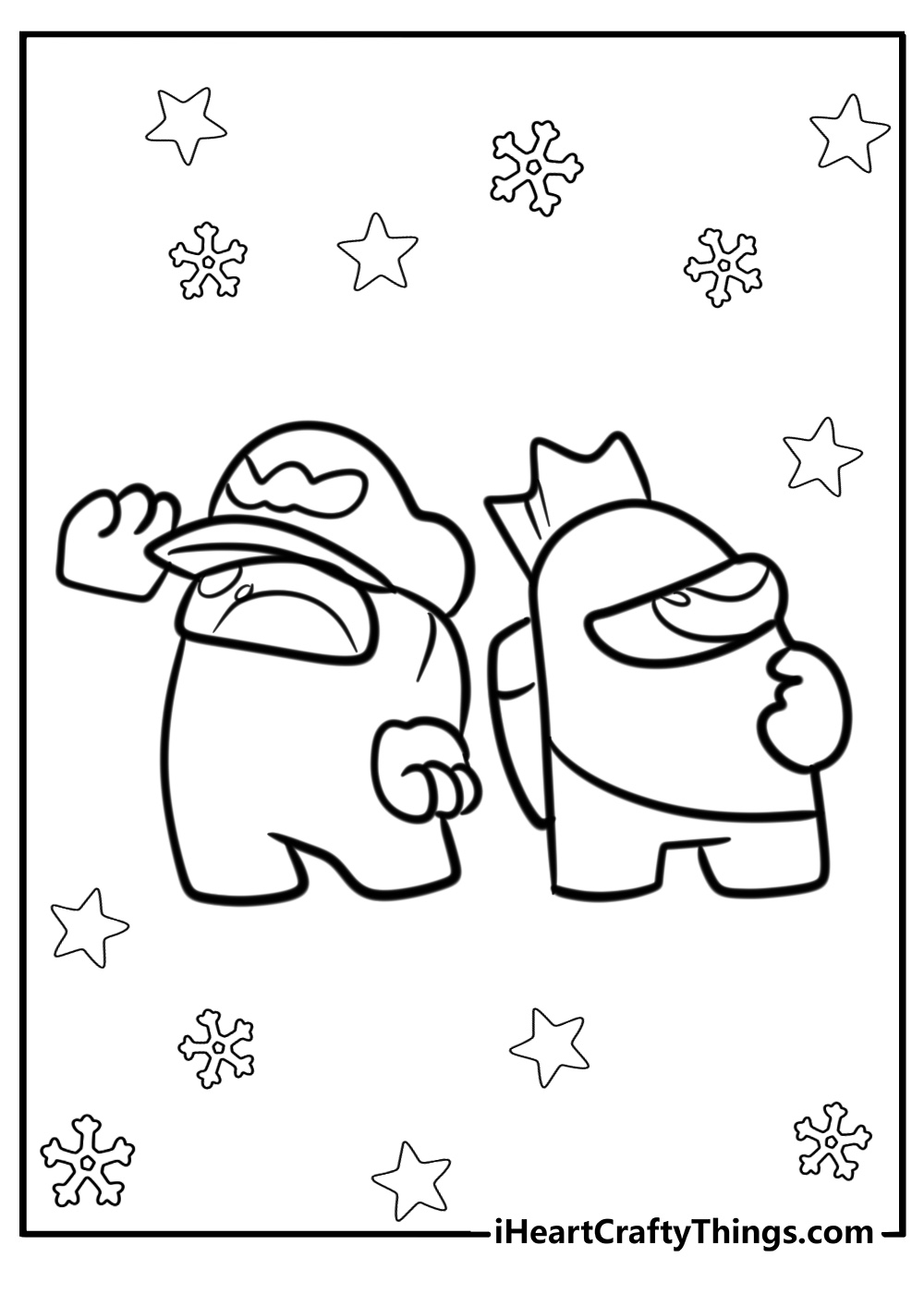 Among us character coloring pages