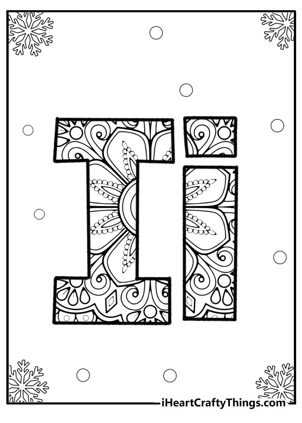 Color with letter i