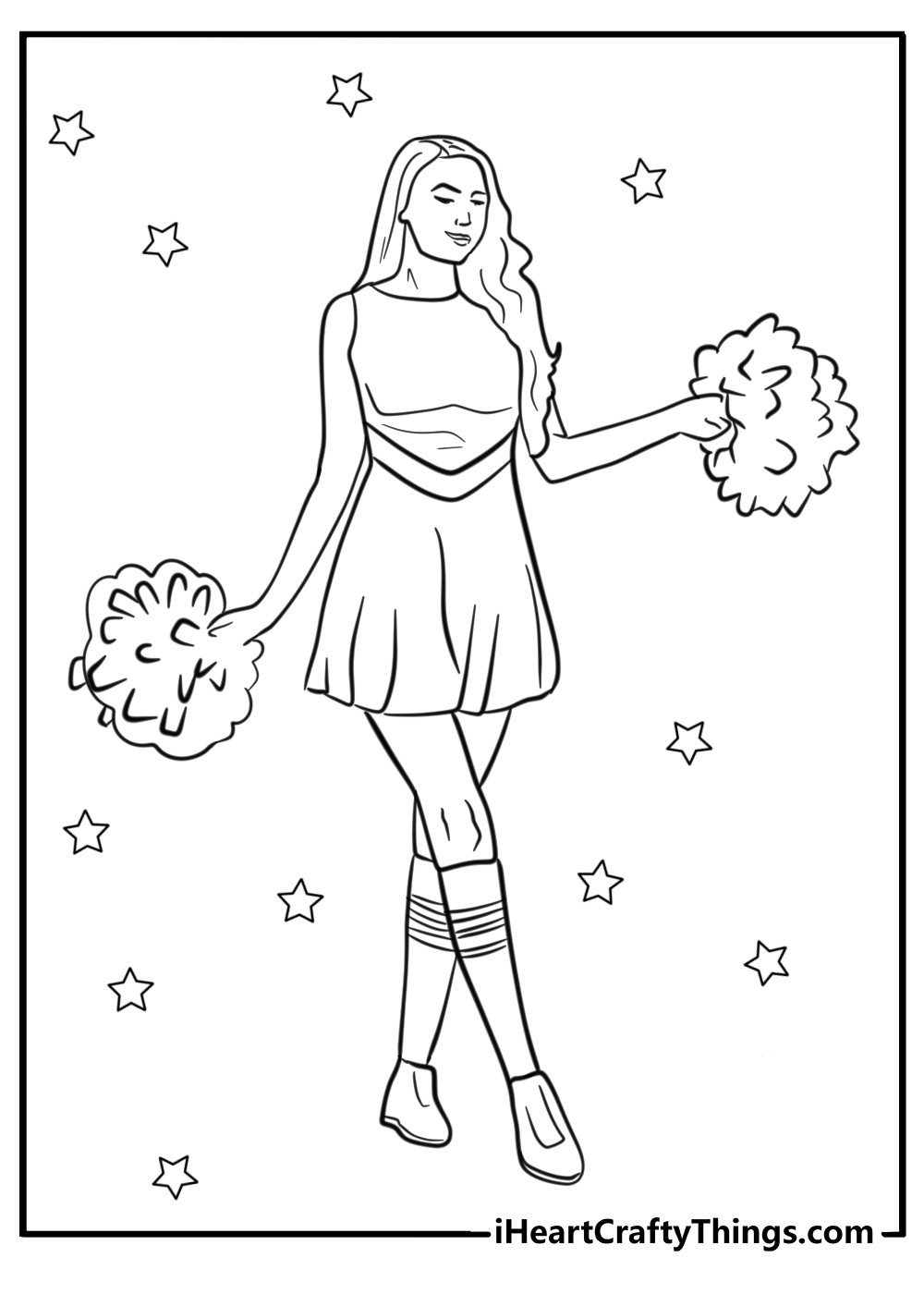 Free cheerleader coloring pages