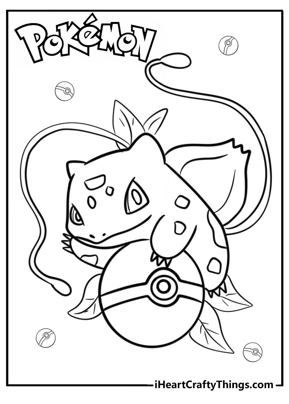 Bulbasaur pokemon coloring page