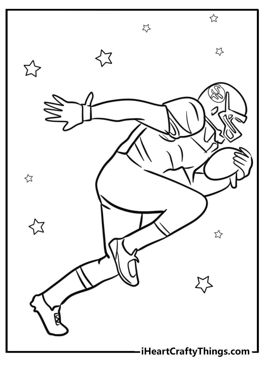 San francisco 49ers player free printable pdf coloring page