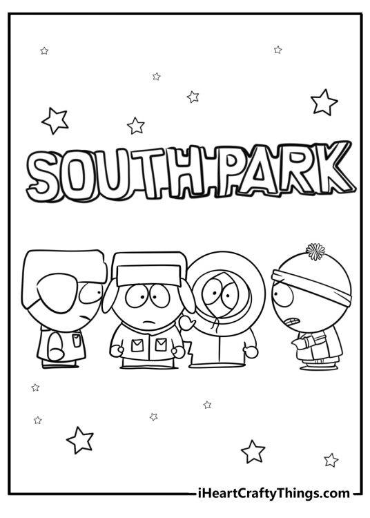 25 South Park Coloring Pages
