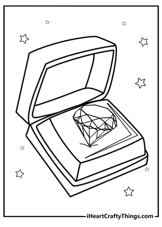 24 Diamond Coloring Pages