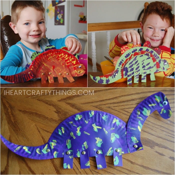 Paper Plate Dinosaur Craft For Kids Three Easy Templates For Dinosaurs