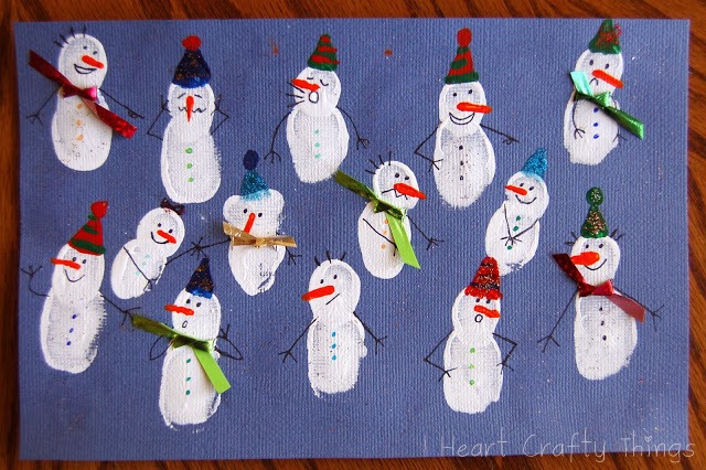 fingerprint snowmen