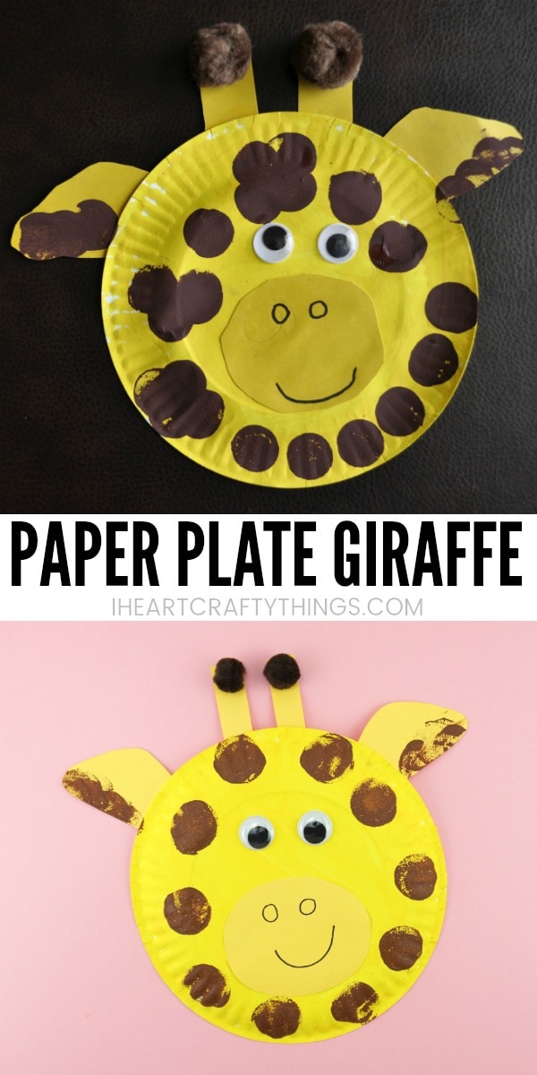 paper plate giraffe craft 3