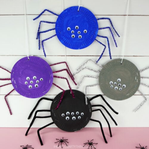 Paper Plate Spiders - I Heart Crafty Things