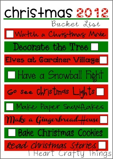 Christmas Bucket List