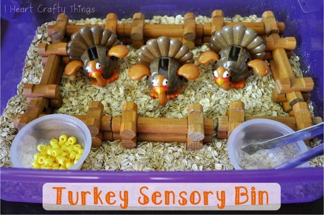 Thanksgiving Turkey Sensory Bin