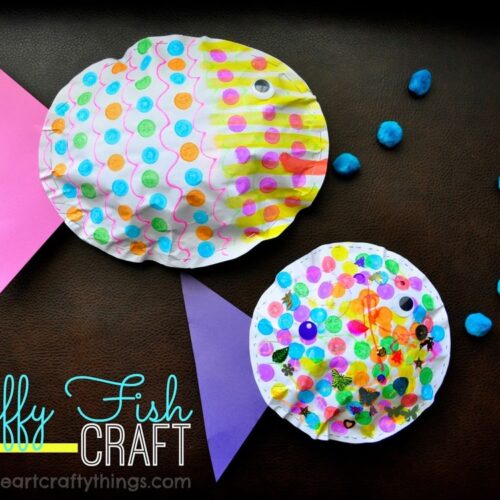 Fish Kids Craft Out Of Cupcake Liners - I Heart Crafty Things