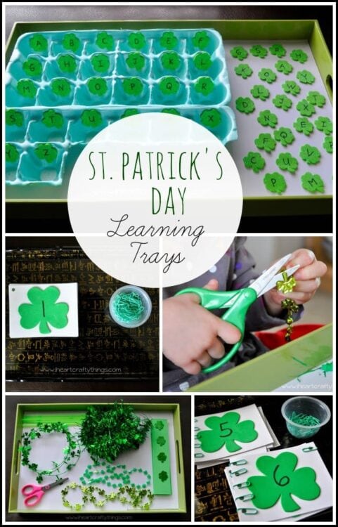 St. Patrick's Day Learning Trays