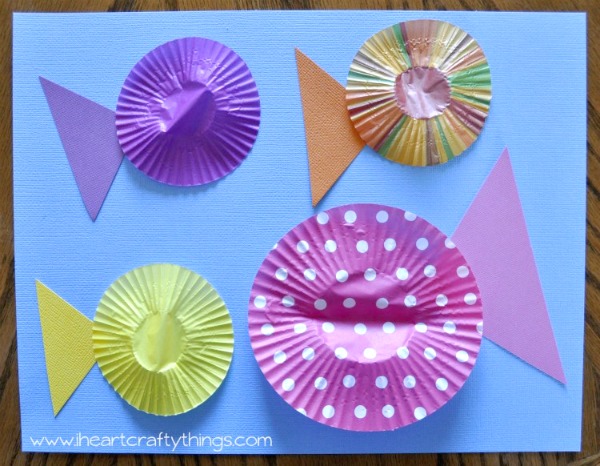 fish kids craft cupcake liners 2