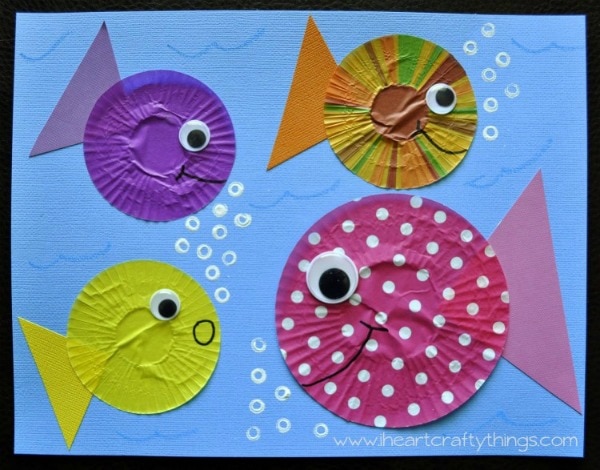 fish kids craft cupcake liners 6