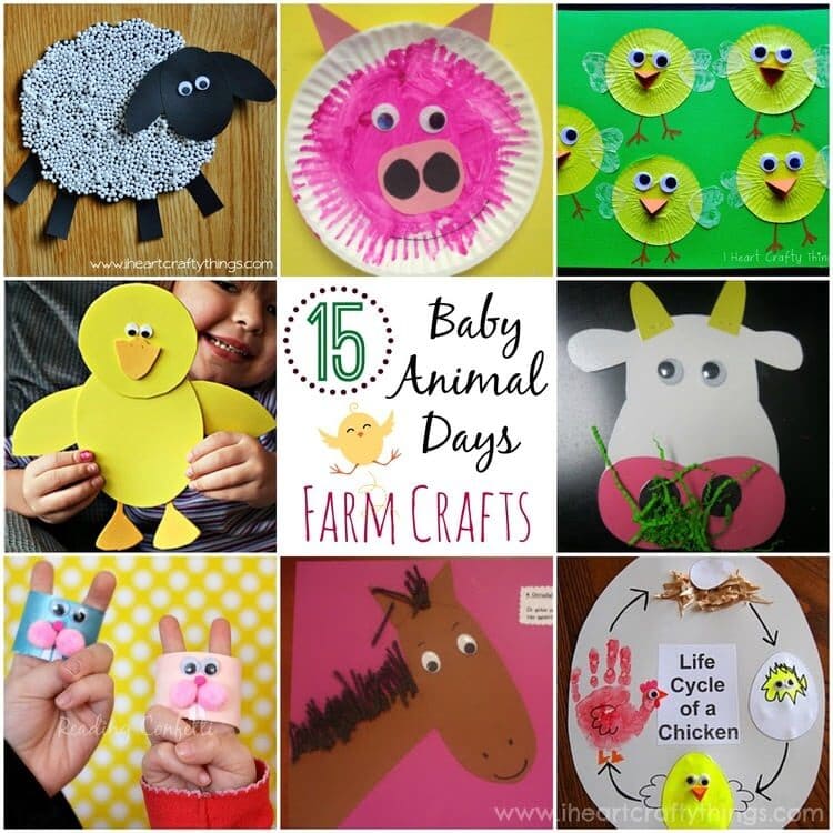 15 Baby Animal Days / Farm Crafts for Kids