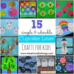 Cupcake Liner Crafts for Kids Collage